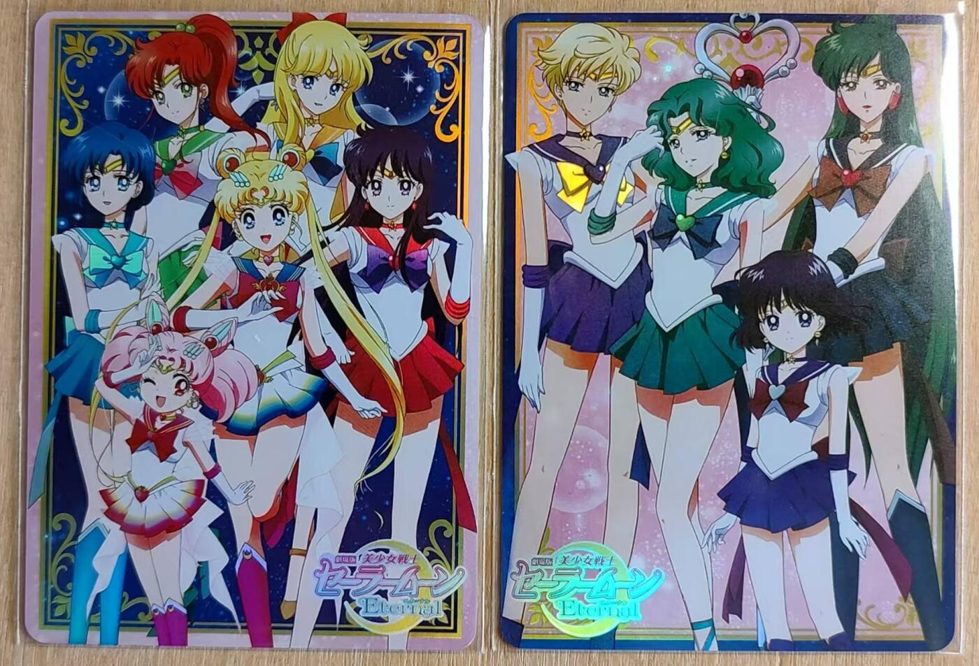 春节前倒数第三场！！龙虎卡牌-七三场（满200元包邮，无佣金，每周六结拍，欢迎送拍） 彩闪2张 京珞 美少女战士合照一对