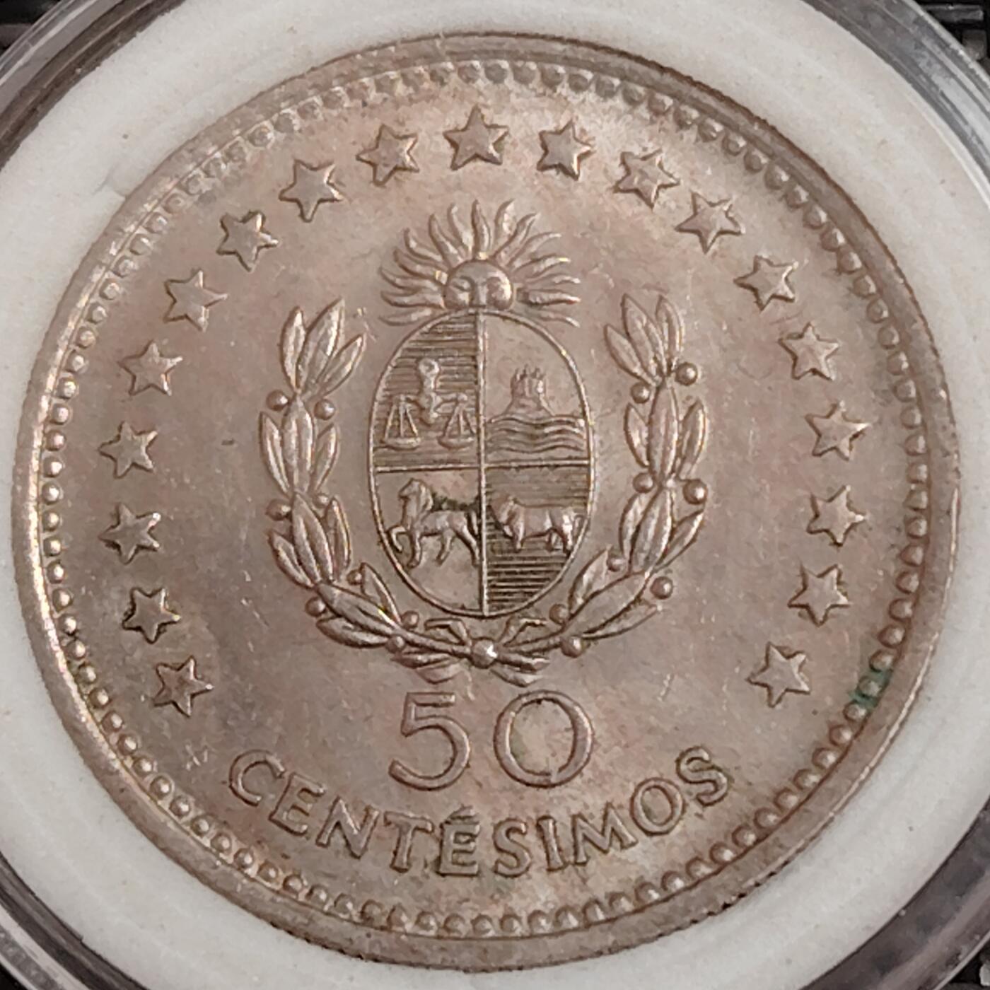 布加迪🐬～世界钱币(上海)🌾第 271 期 /  各国套币和散币 乌拉圭🇺🇾 1960年 50分