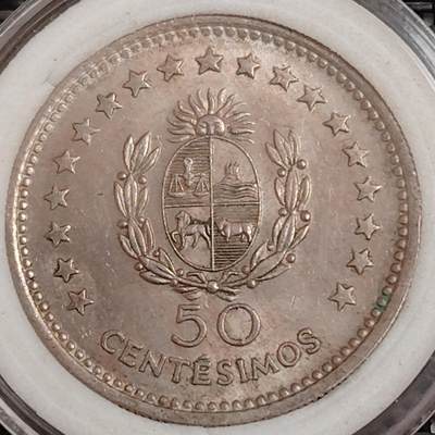 布加迪🐬～世界钱币(上海)🌾第 271 期 /  各国套币和散币 - 乌拉圭🇺🇾 1960年 50分