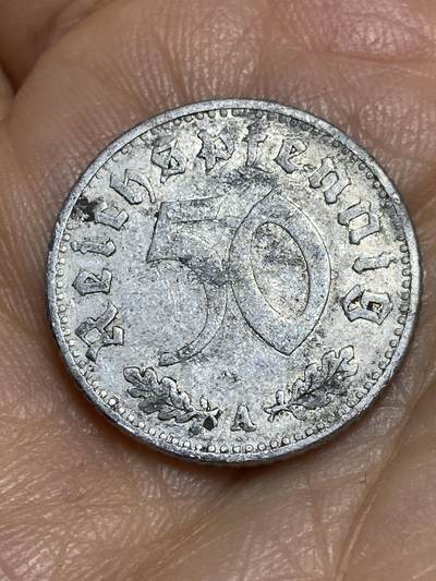 2026年第十三场(总第一百八十二场）外国好品散币场(免佣金) - 少见–德意志第三帝国1935年50芬尼(首发年，A标，柏林造，铝材质版)