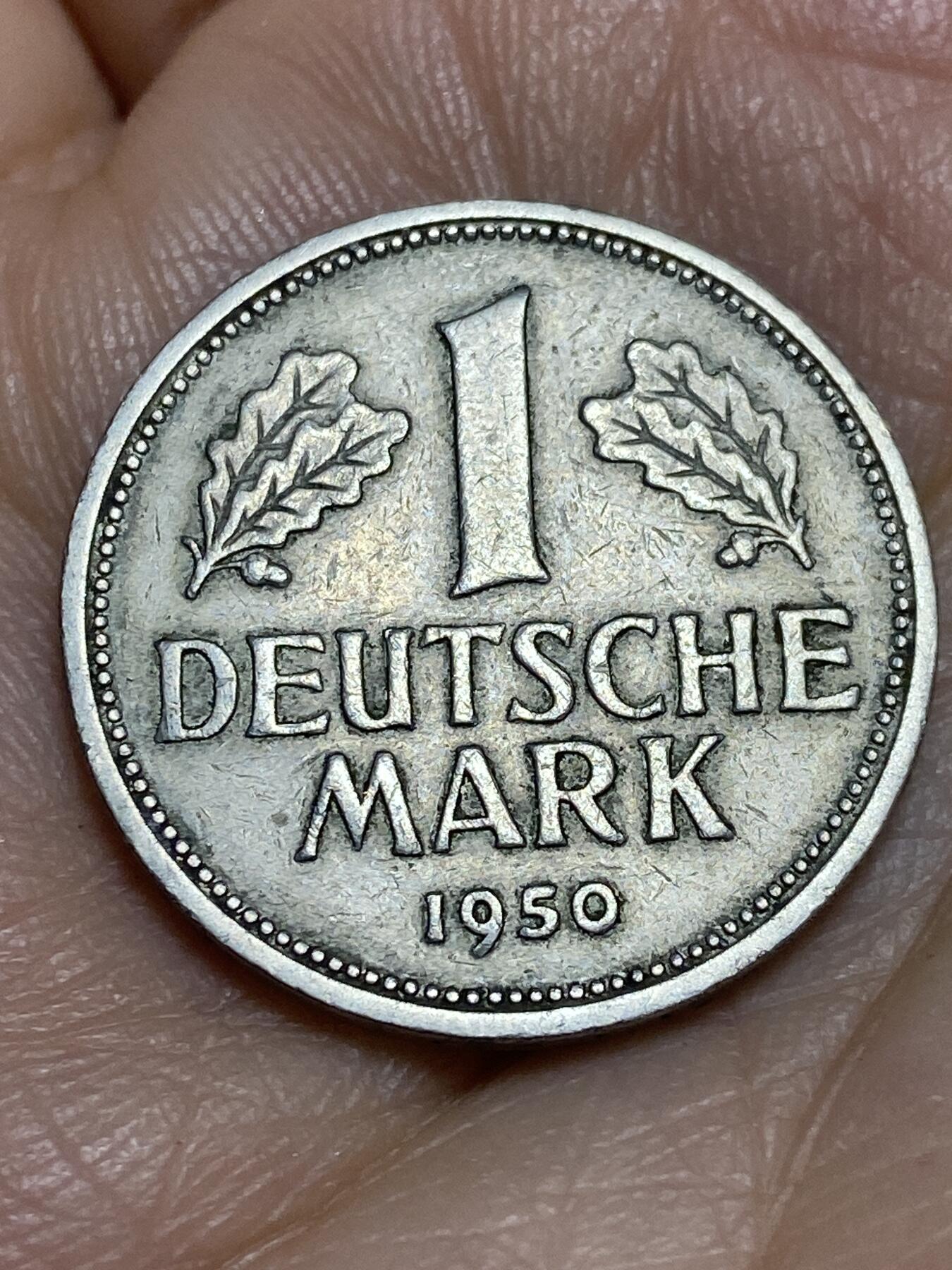 2026年第十三场(总第一百八十二场）外国好品散币场(免佣金) 德国🇩🇪1950年1马克(首发年，J标汉堡造)