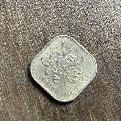 【春节前最后一拍，下一场3.3号】★第139场★散币场。不寄存，30包邮。不满30元，支付5元运费。《接受代拍 代送NGC评级》 - 25【无寄存】1966 巴哈马 50分 镍币