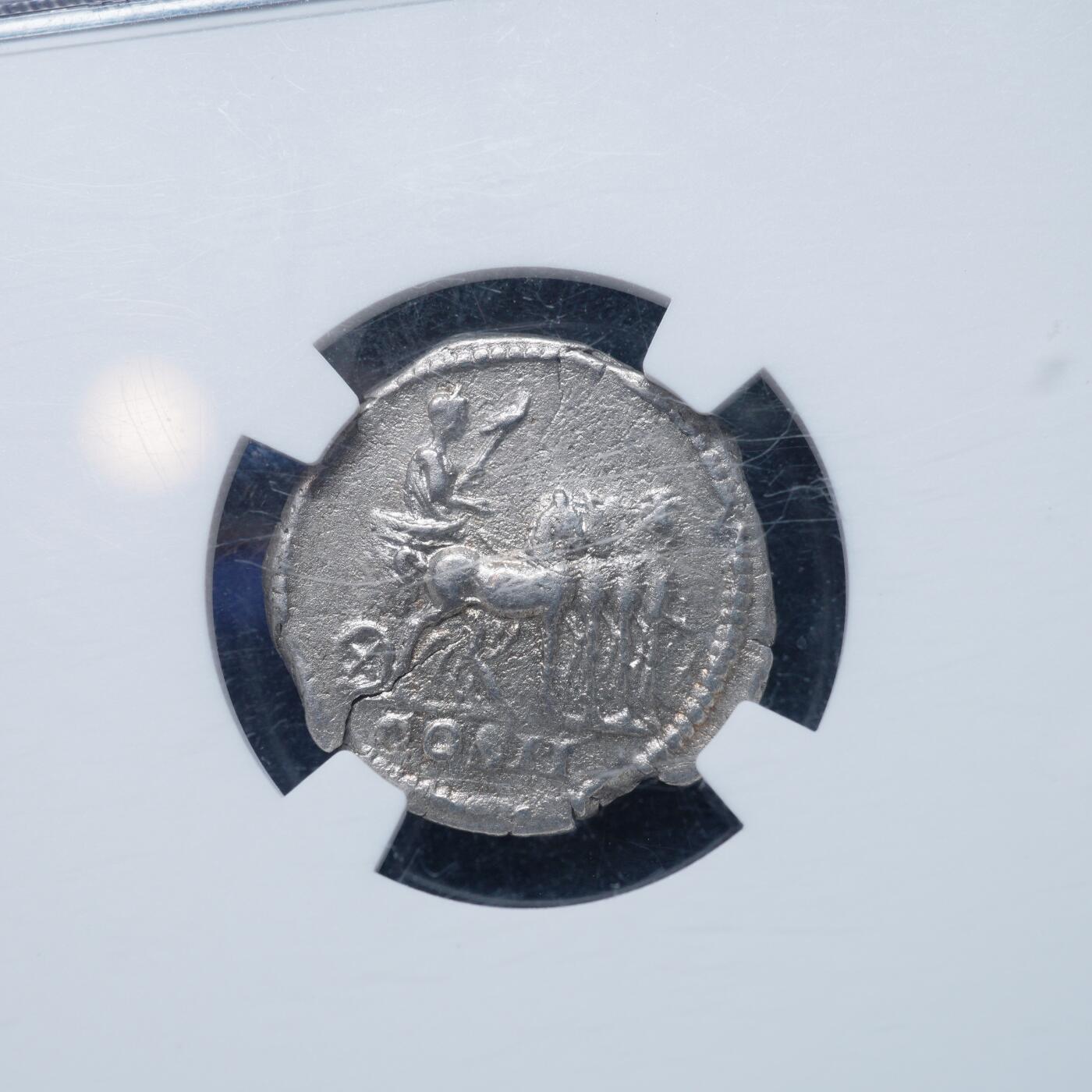 琋语集藏2026年02月欧洲古典打制币拍卖 古罗马帝国-卡拉卡拉马车银币 （NGC评级）