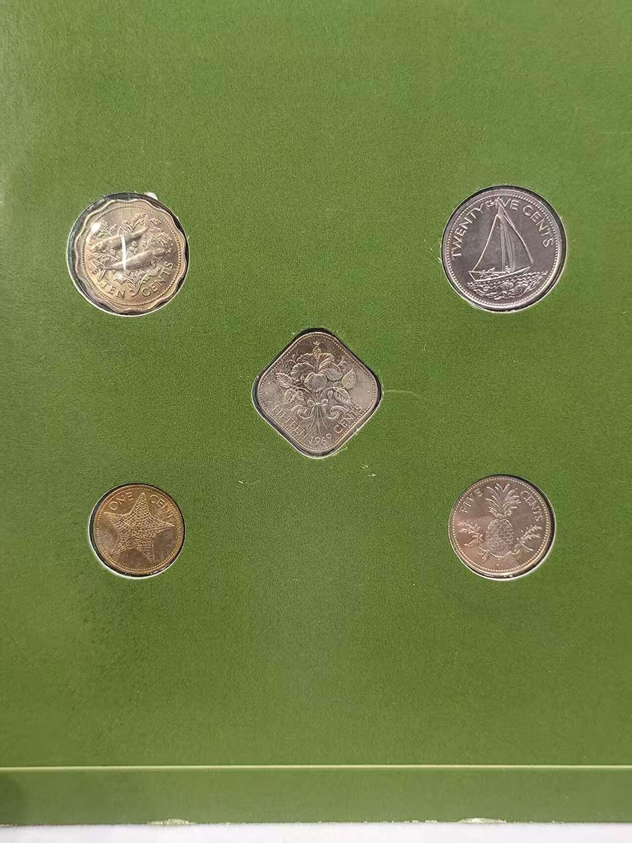 G&W世界散币，银币处理专场（第44场） 富兰克林-巴哈马5枚套