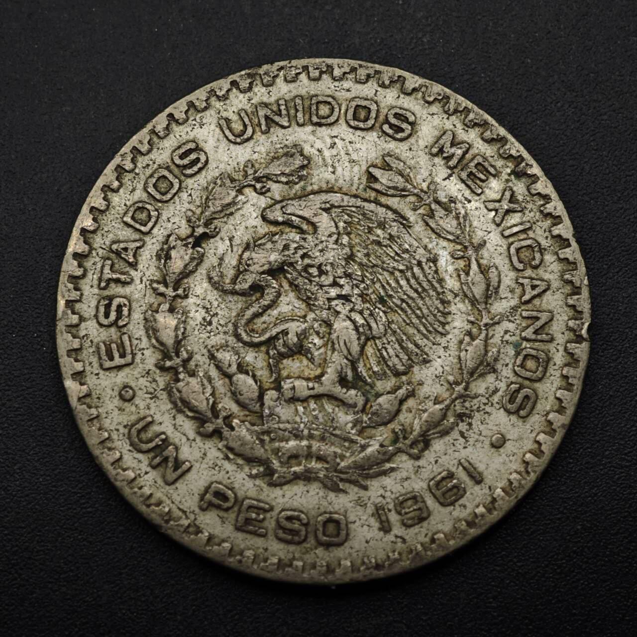 【淘币小摊】实时拍第八百五十三拍   散币银币场   满百包邮可预留二周 每周一统一发货   墨西哥1961年一比索低银币