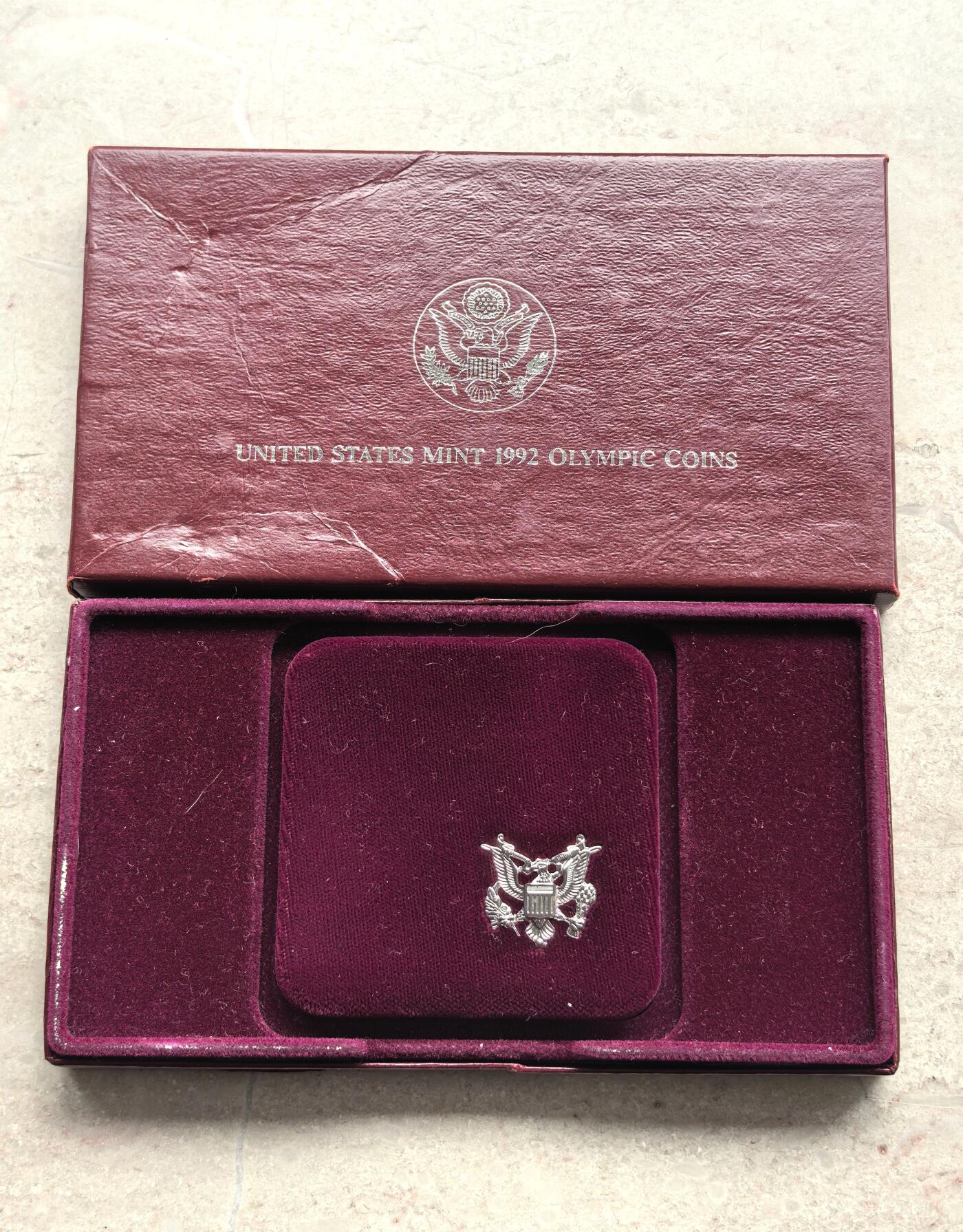 博洋堂世界钱币拍卖第158期（全场包邮） 1996年美国1美元精制银币 亚特兰大奥运会-跳高 26.73克900%银 盒证全 无外纸套