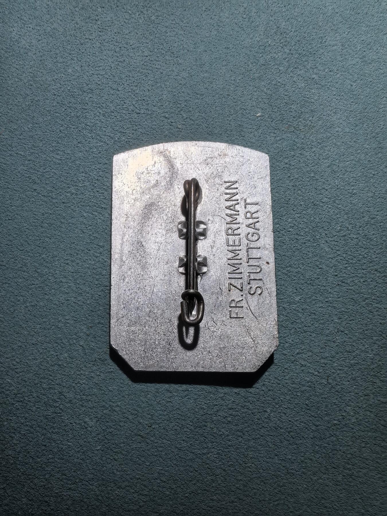 盛世勋华——号角文化勋章邮票专场拍卖第301期 德国（1939）符腾堡-霍亨索伦大区斯图加特1937年大区日纪念证章 带厂标 相当罕见