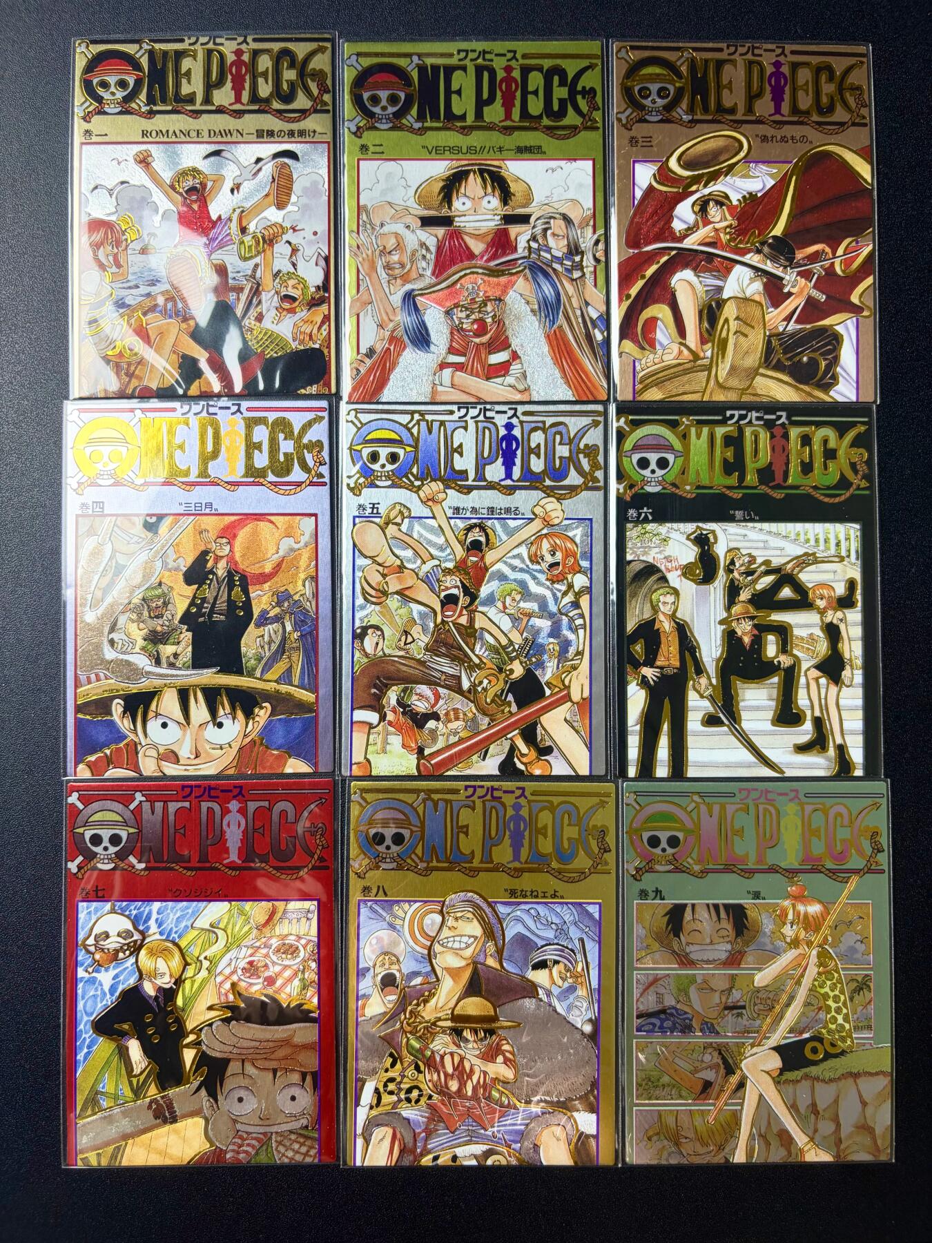 NO.22 好又多金牌大场，年前倒数第3期！每周一站式配齐，方便凑单！（周6晚9点截拍，卖家送拍0抽成！） 海贼王卡牌 单行本封面系列第一弹 一套9张 粗闪