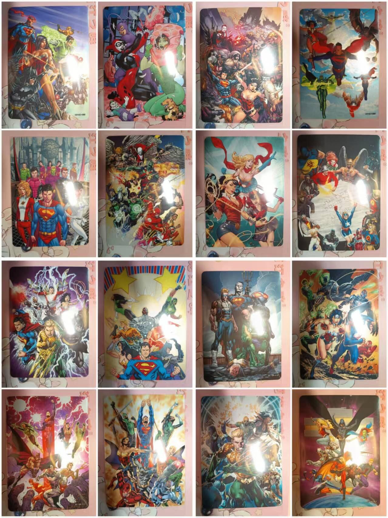 春节前倒数第三场！！龙虎卡牌-七三场（满200元包邮，无佣金，每周六结拍，欢迎送拍） A5大卡16张全 卡游DC第一弹 群像卡 一套 (尺寸145mmx205mm)