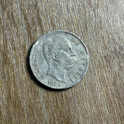 【春节前最后一拍，下一场3.3号】★第139场★散币场。不寄存，30包邮。不满30元，支付5元运费。《接受代拍 代送NGC评级》 - 55【无寄存】1882  意大利2里拉 学习币