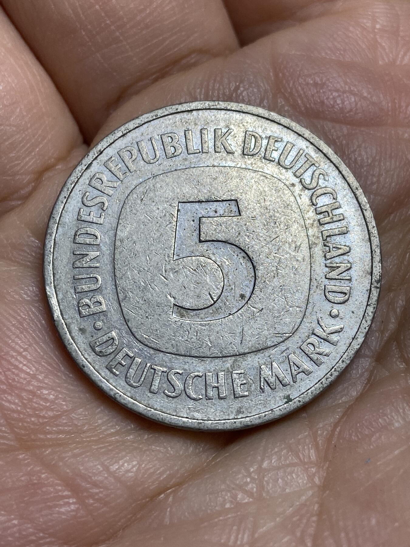 2026年第十四场(总第一百八十三场）外国好品散币场(免佣金) 德国🇩🇪1979年5马克(第二版，G标卡尔斯鲁厄造)