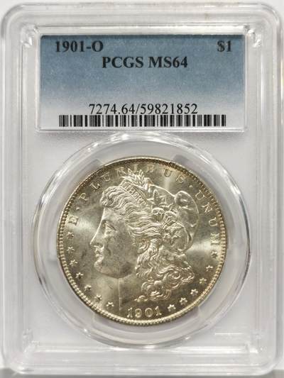博洋堂世界钱币拍卖第158期（全场包邮） - PCGS MS64 美国1901年O版摩根银币 少见年份 转光连续