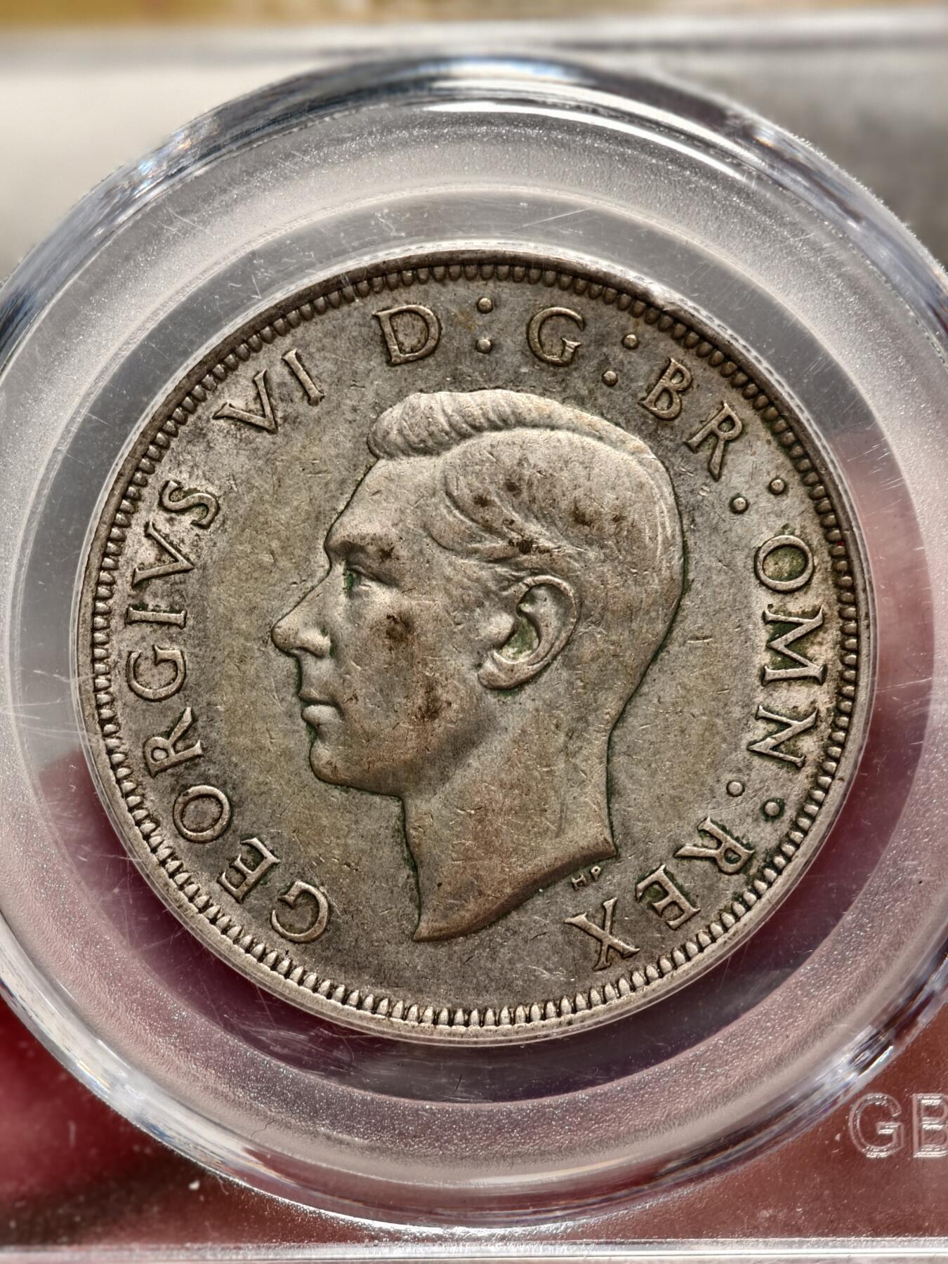 抚柳草堂-第十期章牌钱币  奖章勋章限时免佣 满百包邮 放漏专场 1945英国半克朗银币 乔治六世 公博xf45无磕无划老包浆漂亮 细节都在