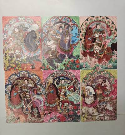 春节前倒数第三场！！龙虎卡牌-七三场（满200元包邮，无佣金，每周六结拍，欢迎送拍） - 冷烫普卡6张 星宿文创 冯涛 - 生肖三娘 一套 (盲包拆出，不好凑)