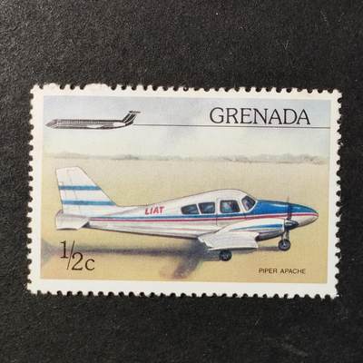↓君缘收藏720期☞钱币邮品↓无佣金、可寄存、满30元包邮  - 格林纳达邮票，1976年派珀阿帕奇飞机邮票