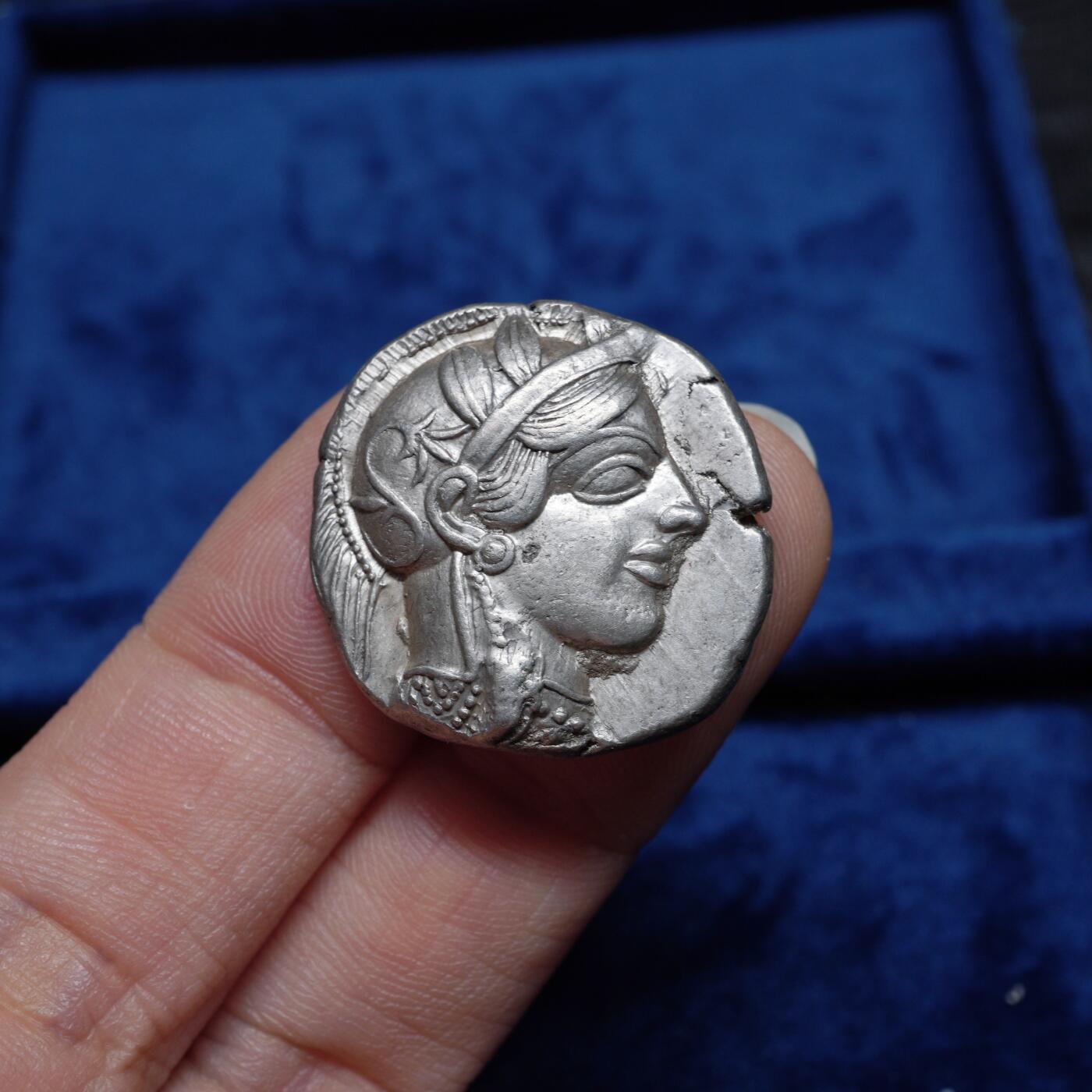 琋语集藏2026年02月欧洲古典打制币拍卖 古希腊阿提卡地区雅典娜与猫头鹰4德银币