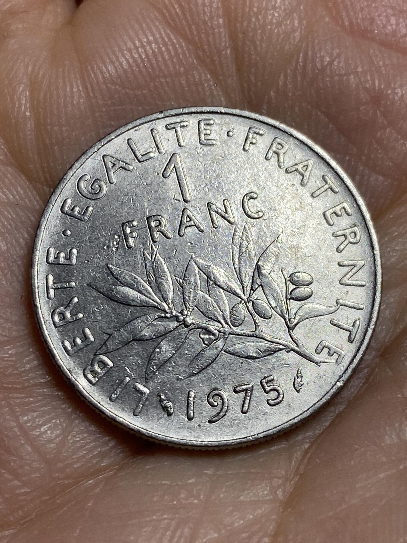 2026年第十四场(总第一百八十三场）外国好品散币场(免佣金) 法国🇫🇷1975年1法郎(Dolphin –海豚标)