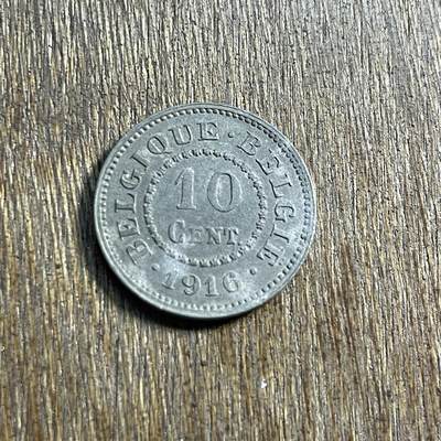 【春节前最后一拍，下一场3.3号】★第139场★散币场。不寄存，30包邮。不满30元，支付5元运费。《接受代拍 代送NGC评级》 - 7【无寄存】1916 德占 比利时 10分 锌币