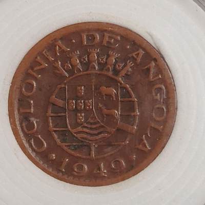 布加迪🐬～世界钱币(上海)🌾第 271 期 /  各国套币和散币 - 葡萄牙殖民地/安哥拉🇦🇴 1949年 10分 1648年革命300周年纪念版