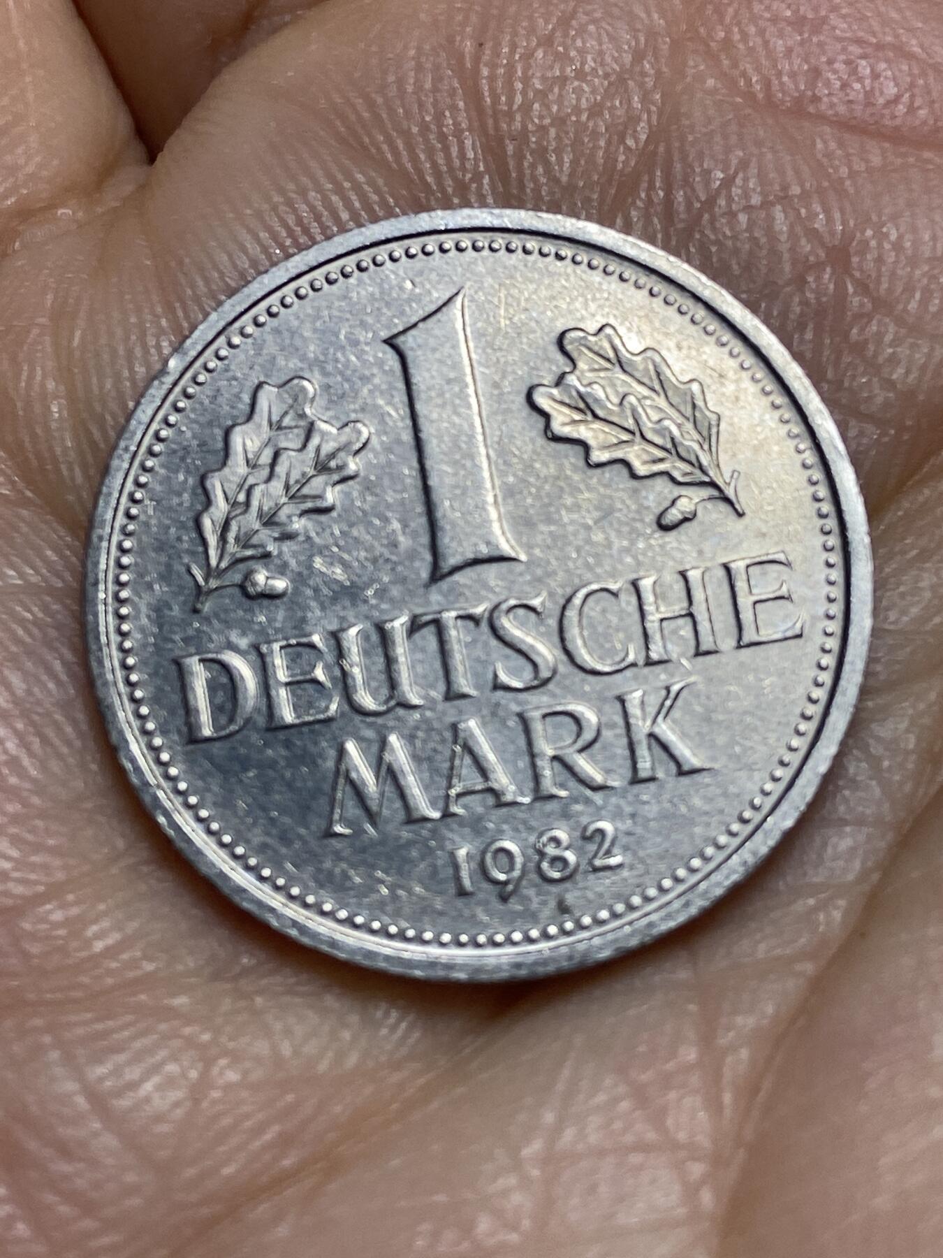 2026年第十三场(总第一百八十二场）外国好品散币场(免佣金) 德国🇩🇪1982年1马克(G标，卡尔斯鲁厄造)