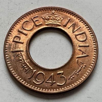 🌹外币初藏🌹🐯2026年第11场  每周二四六晚8️⃣点 接代拍 - 英属印度1943年一派沙 b