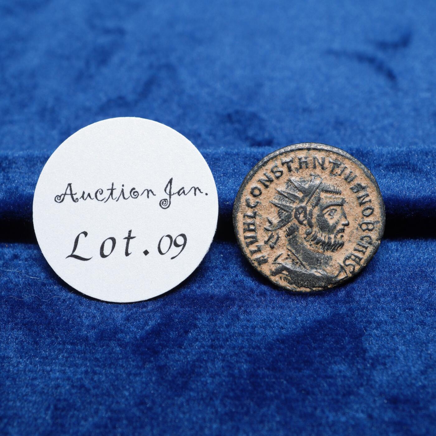 琋语集藏2026年02月欧洲古典打制币拍卖 古罗马帝国-君士坦提乌斯一世铜币