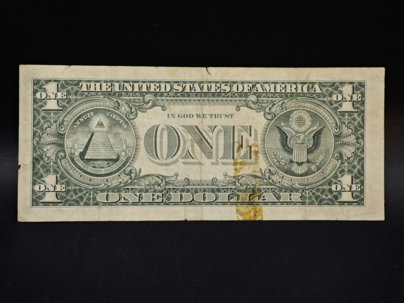 【淘币小摊】限时拍第八百五十二拍  无佣金福利纸币场  满百包邮可预留两周  周一统一发货  美国1974年一美元纸币【有折】