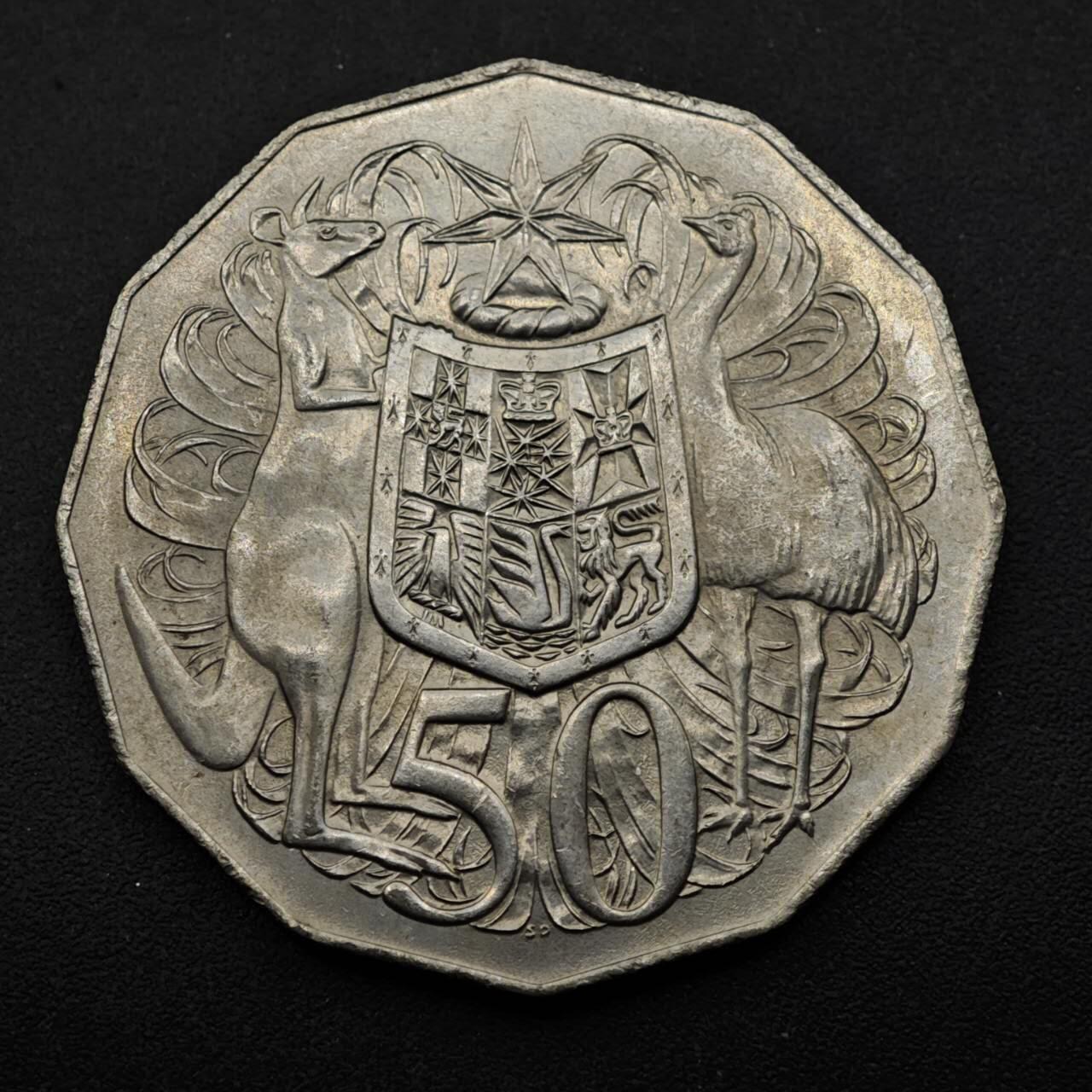 【淘币小摊】实时拍第八百五十三拍   散币银币场   满百包邮可预留二周 每周一统一发货   澳大利亚1971年50分