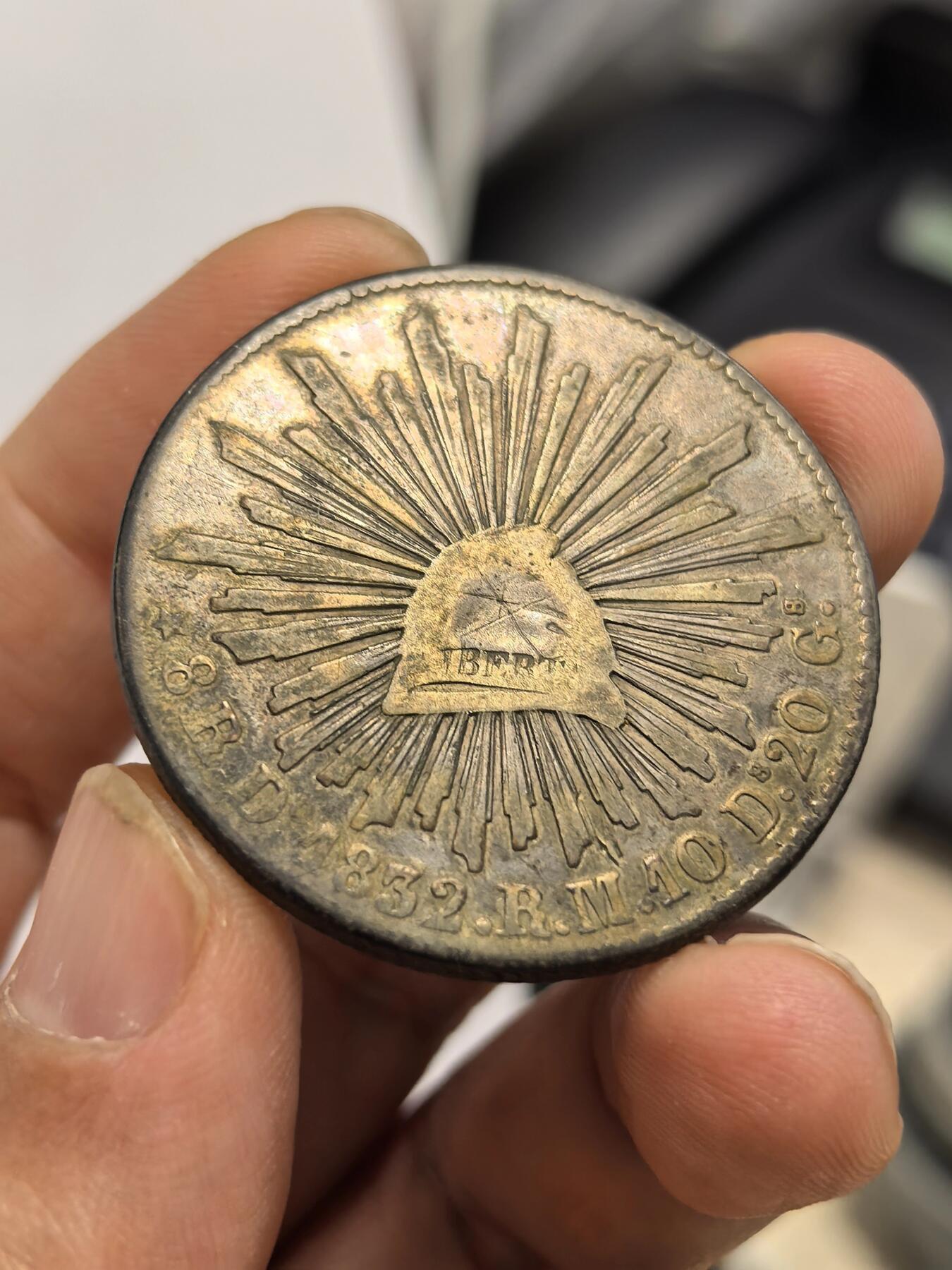 博洋堂世界钱币拍卖第158期（全场包邮） 墨西哥1832DO ML版花边鹰洋 欧洲鹰老私好品老味道