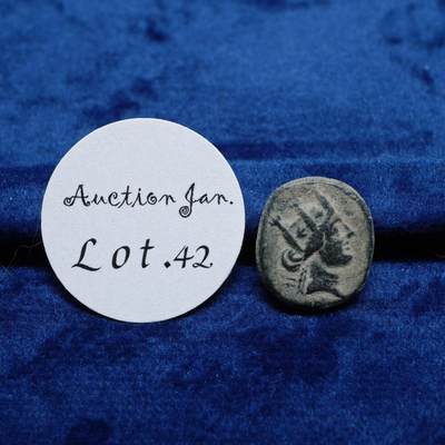 琋语集藏2026年02月欧洲古典打制币拍卖 - 古希腊弗里吉亚-财富女神堤喀铜币