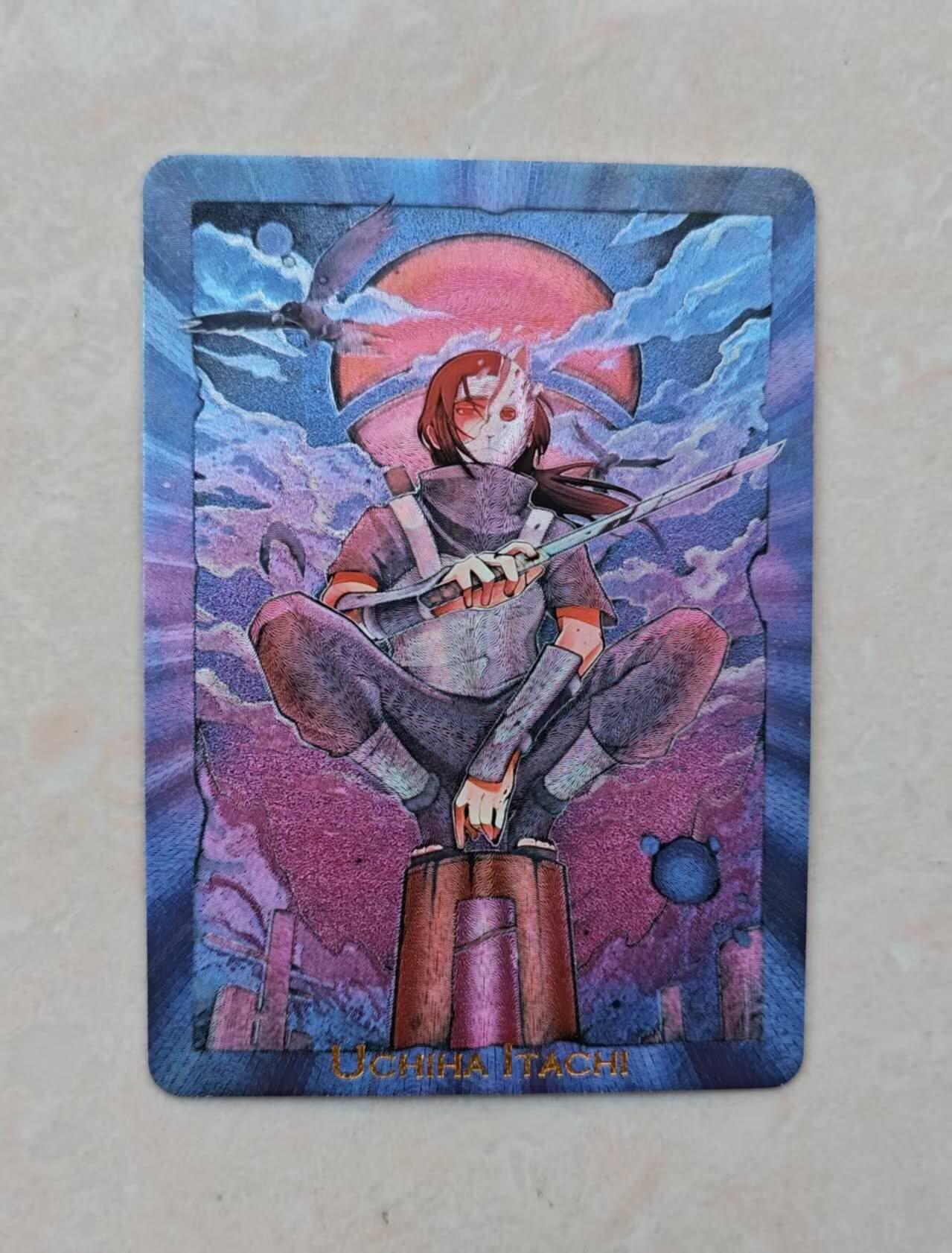 春节前倒数第三场！！龙虎卡牌-七三场（满200元包邮，无佣金，每周六结拍，欢迎送拍） 粗闪卡 白花 火影 - 宇智波鼬