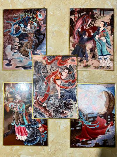 NO.22 好又多金牌大场，年前倒数第3期！每周一站式配齐，方便凑单！（周6晚9点截拍，卖家送拍0抽成！） - 山河潮玩 心染 四大巾帼+哪吒 A4色纸5张一套