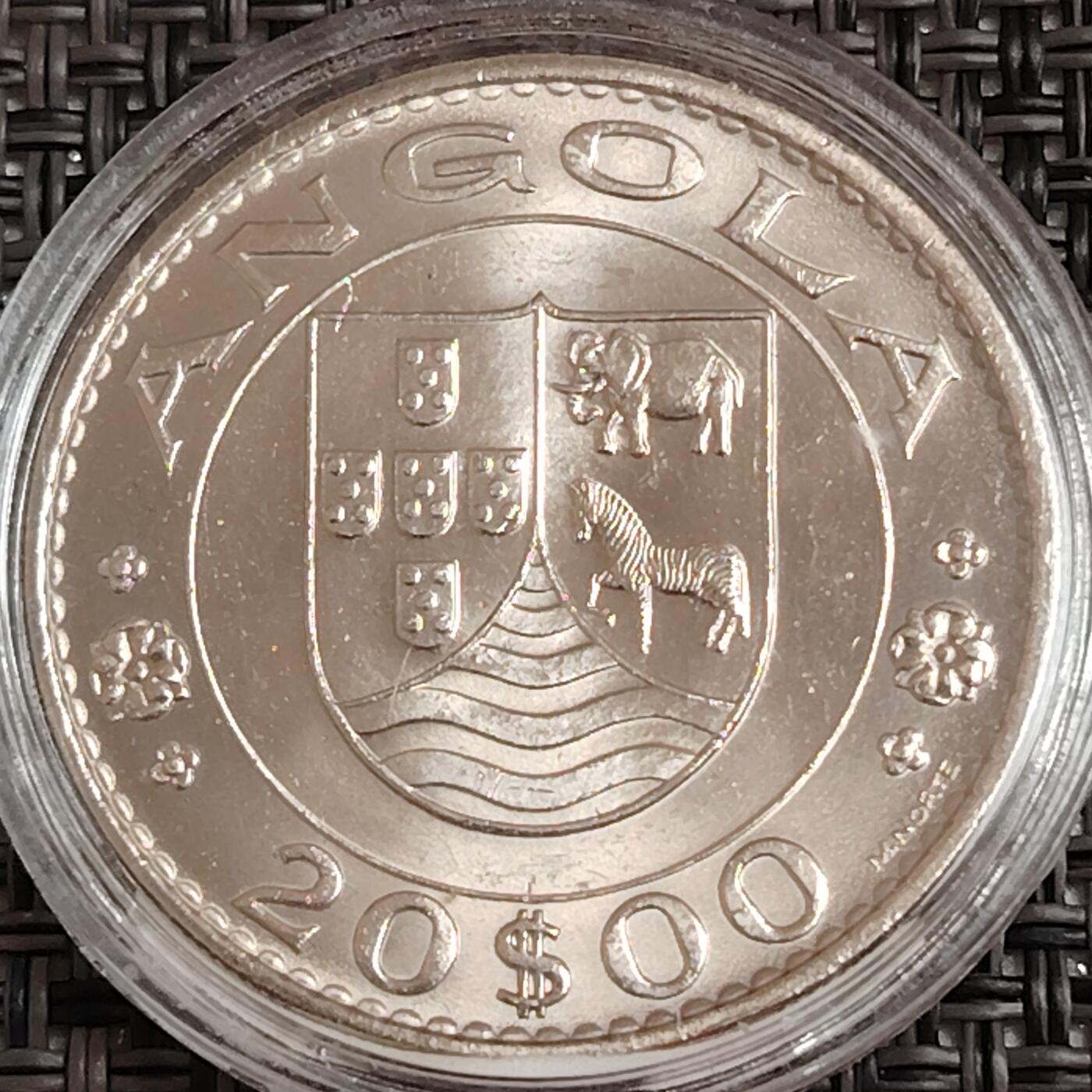 布加迪🐬～世界钱币(上海)🌾第 271 期 /  各国套币和散币 葡属安哥拉🇦🇴 1971年 20埃斯库多