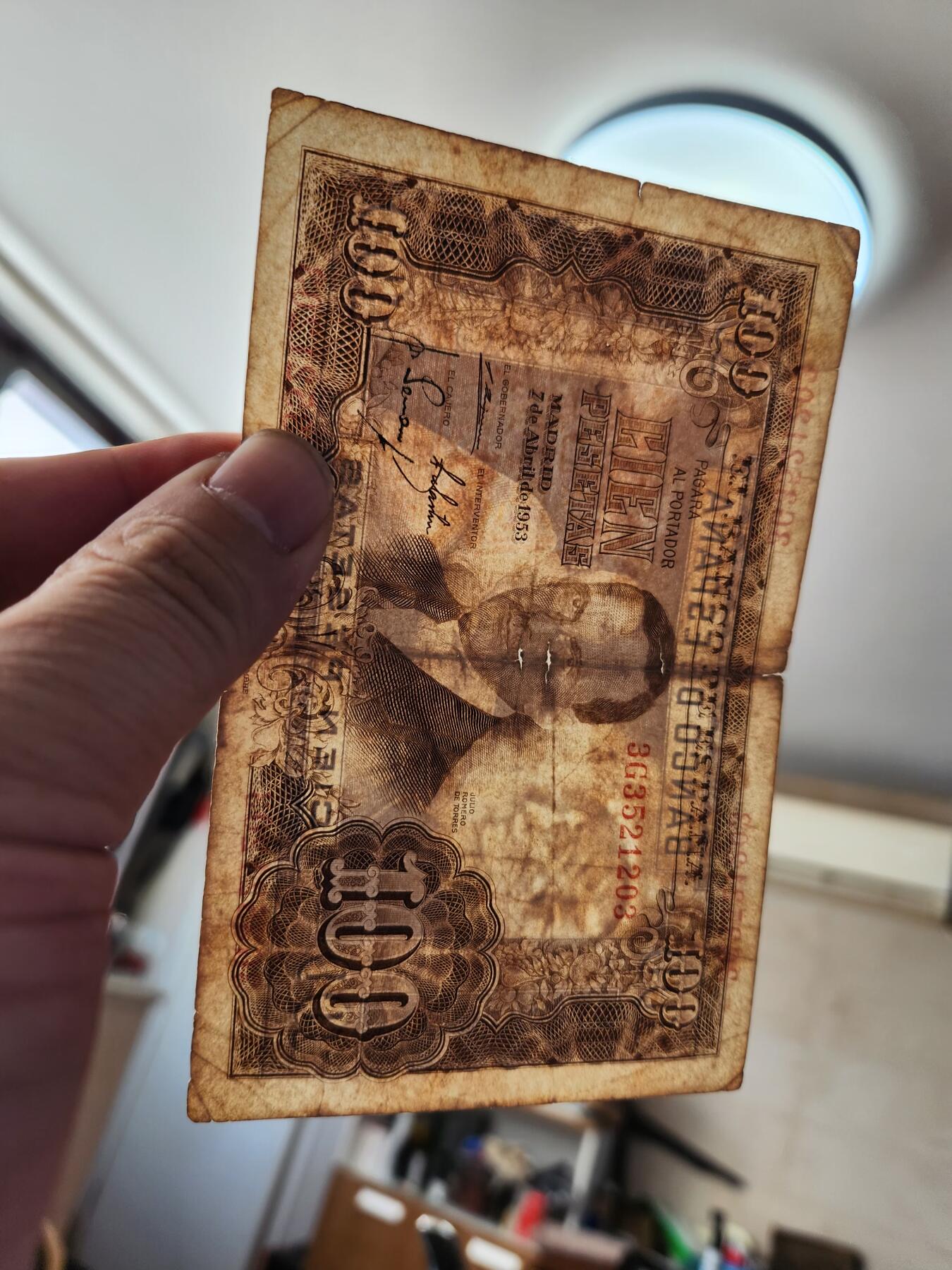 1月22号晚上8点 外国纸币自动截拍第11场 西班牙原票旧品