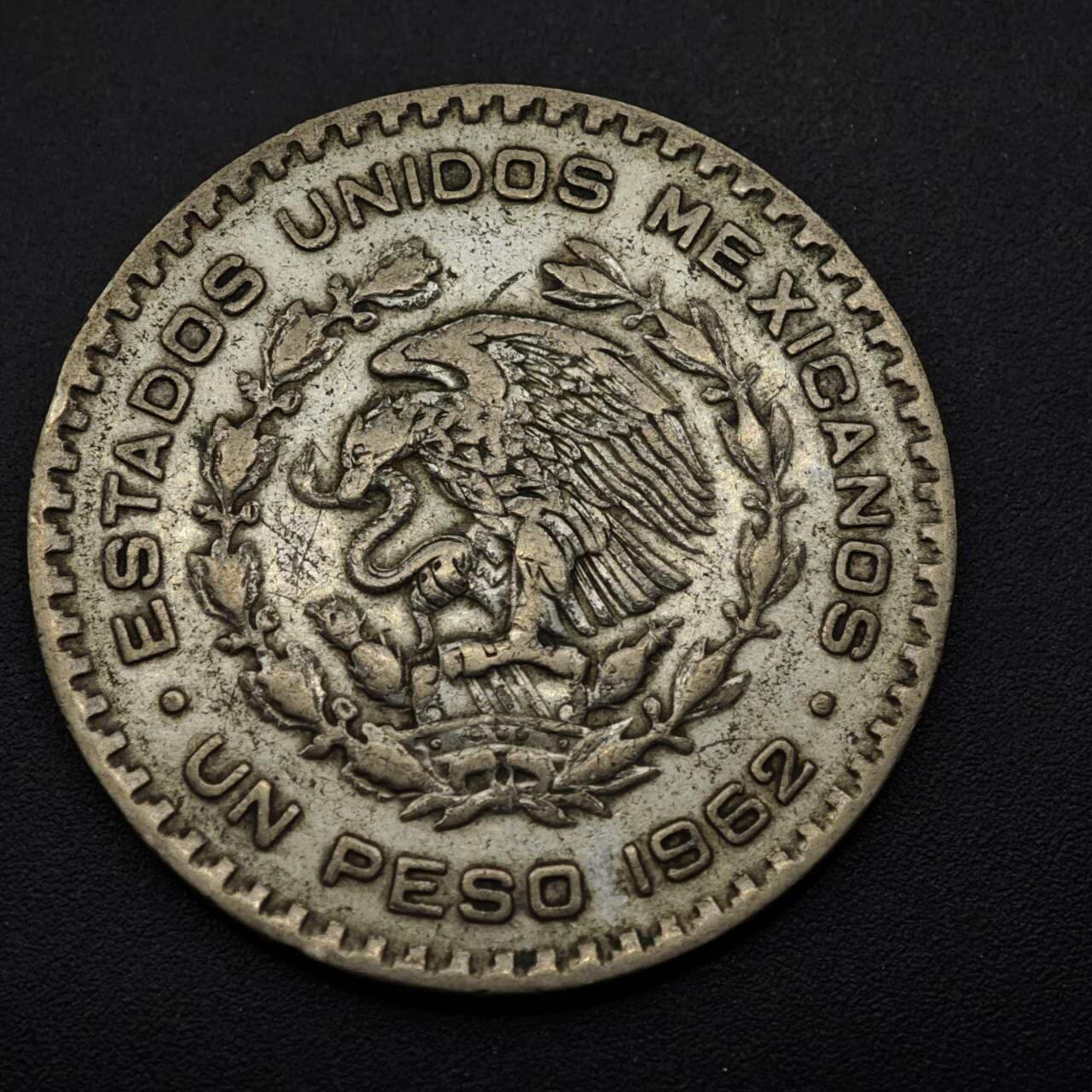 【淘币小摊】实时拍第八百五十三拍   散币银币场   满百包邮可预留二周 每周一统一发货   墨西哥1962年一比索低银币