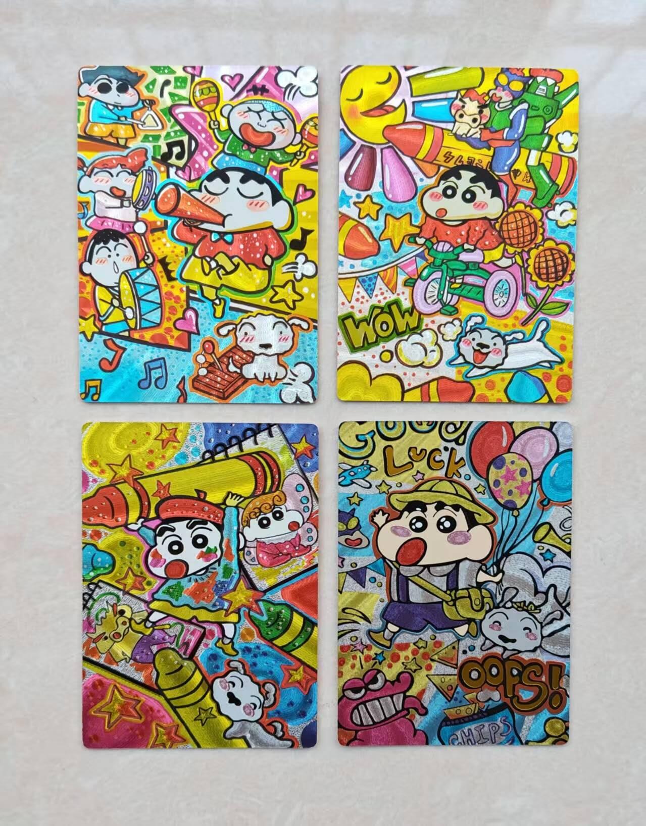 春节前倒数第三场！！龙虎卡牌-七三场（满200元包邮，无佣金，每周六结拍，欢迎送拍） 粗闪4张 奇点 蜡笔小新第一弹 一套