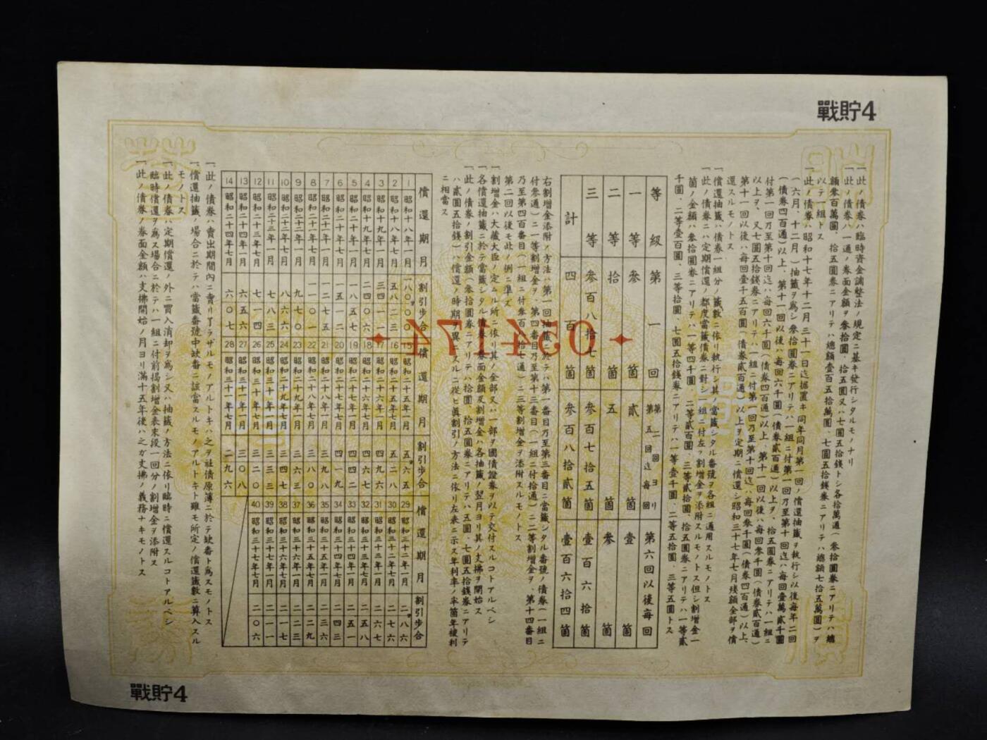 【淘币小摊】限时拍第八百五十二拍  无佣金福利纸币场  满百包邮可预留两周  周一统一发货  日本金拾五圆储蓄劵【有折】