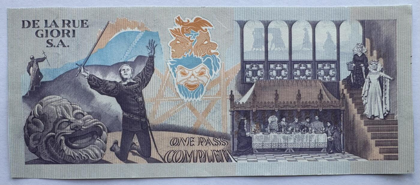 2026第2场（总第229期）：精品测试钞、连体钞综合场 德纳罗Giori 罕见“莎士比亚”1面值双面测试钞UNC