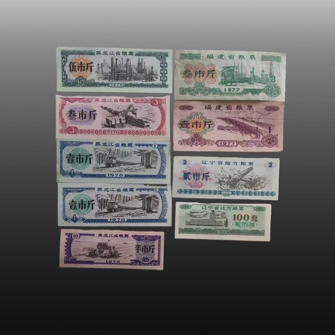 安欣精品票证专场 地方粮票9张