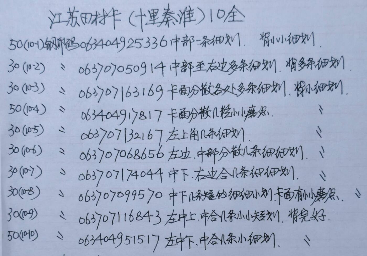 公藏第61期裸卡拍卖