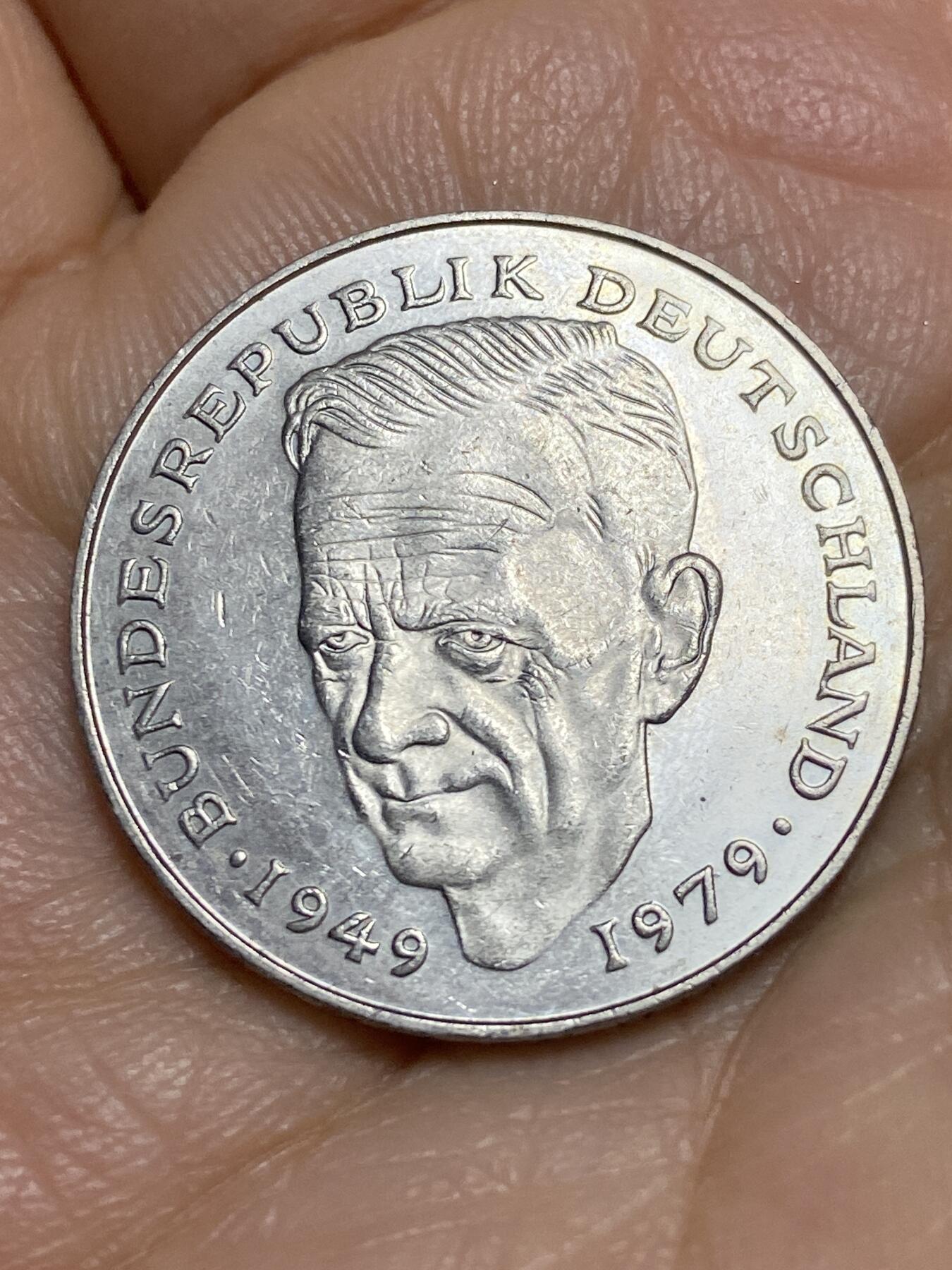 2026年第十三场(总第一百八十二场）外国好品散币场(免佣金) 德国🇩🇪1979年2马克(第四版，D标，慕尼黑造)