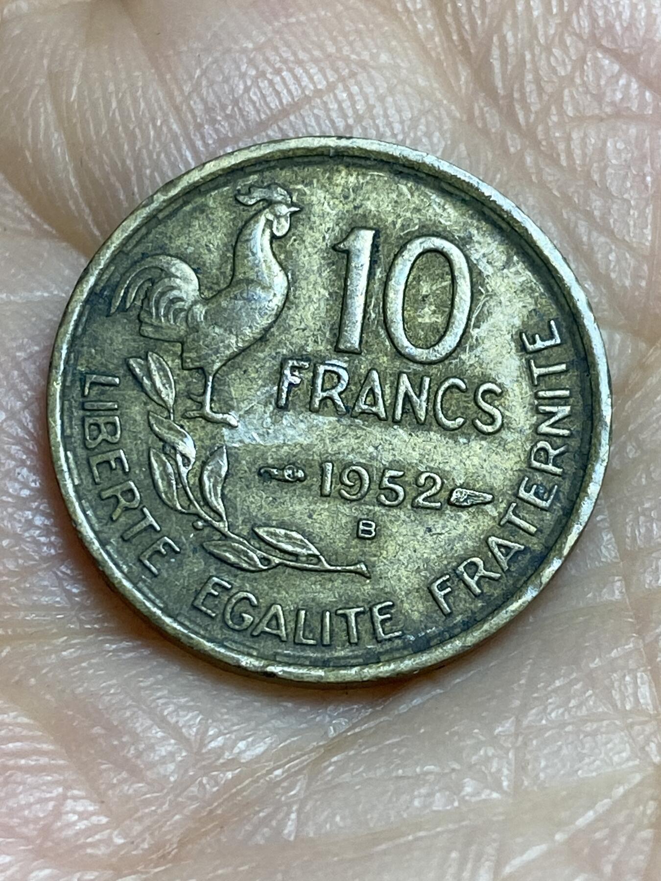 2026年第十四场(总第一百八十三场）外国好品散币场(免佣金) 法兰西第四共和国1952年10法郎(B标，博蒙莱罗热造)
