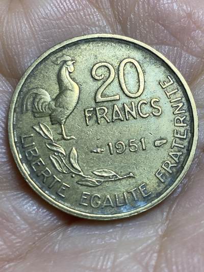 2026年第十四场(总第一百八十三场）外国好品散币场(免佣金) - 法兰西第四共和国1951年20法郎(4羽版)