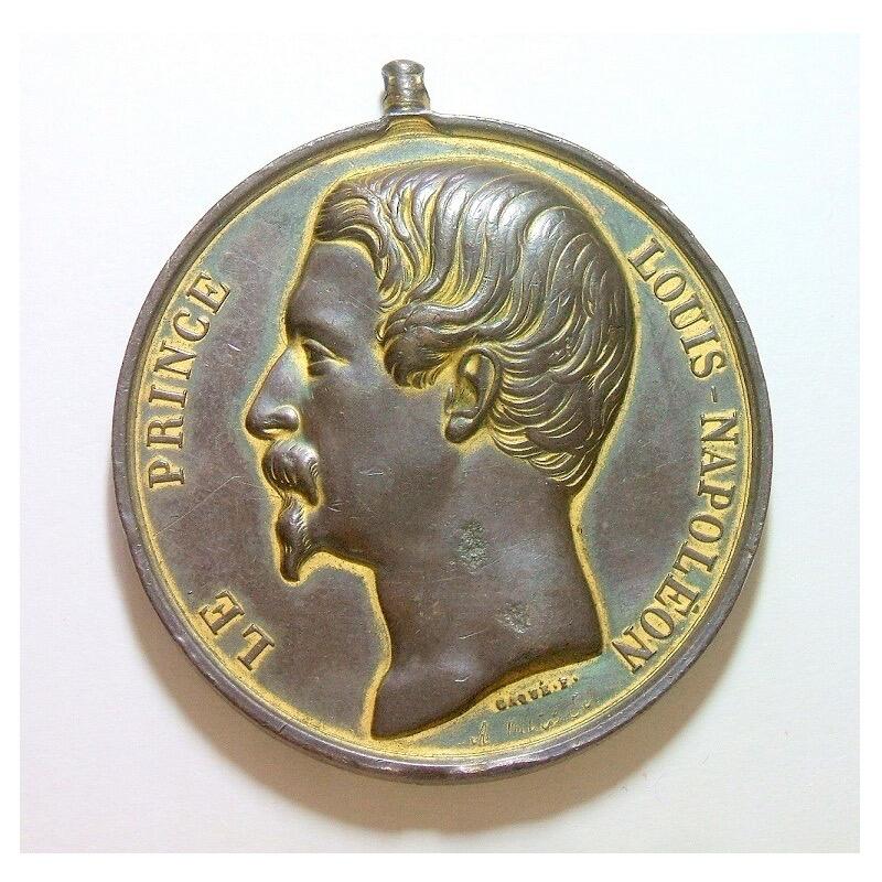 【旋风钱币】1月24日19:00准时开拍 精美欧洲币章、银币银章、第三帝国钱币等 全场包邮！ 法国1850年前后 拿破仑三世高浮雕精制大镀金章 50MM