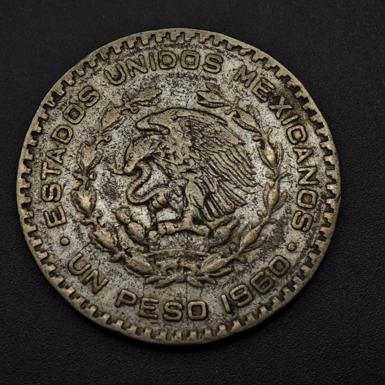 【淘币小摊】实时拍第八百五十三拍   散币银币场   满百包邮可预留二周 每周一统一发货   墨西哥1960年一比索低银币