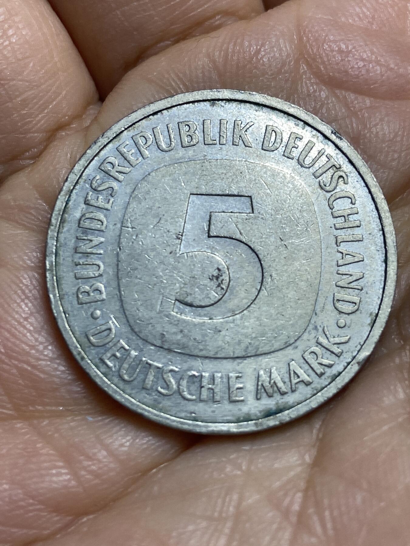 2026年第十四场(总第一百八十三场）外国好品散币场(免佣金) 德国🇩🇪1987年5马克(第二版，F标斯图加特造)