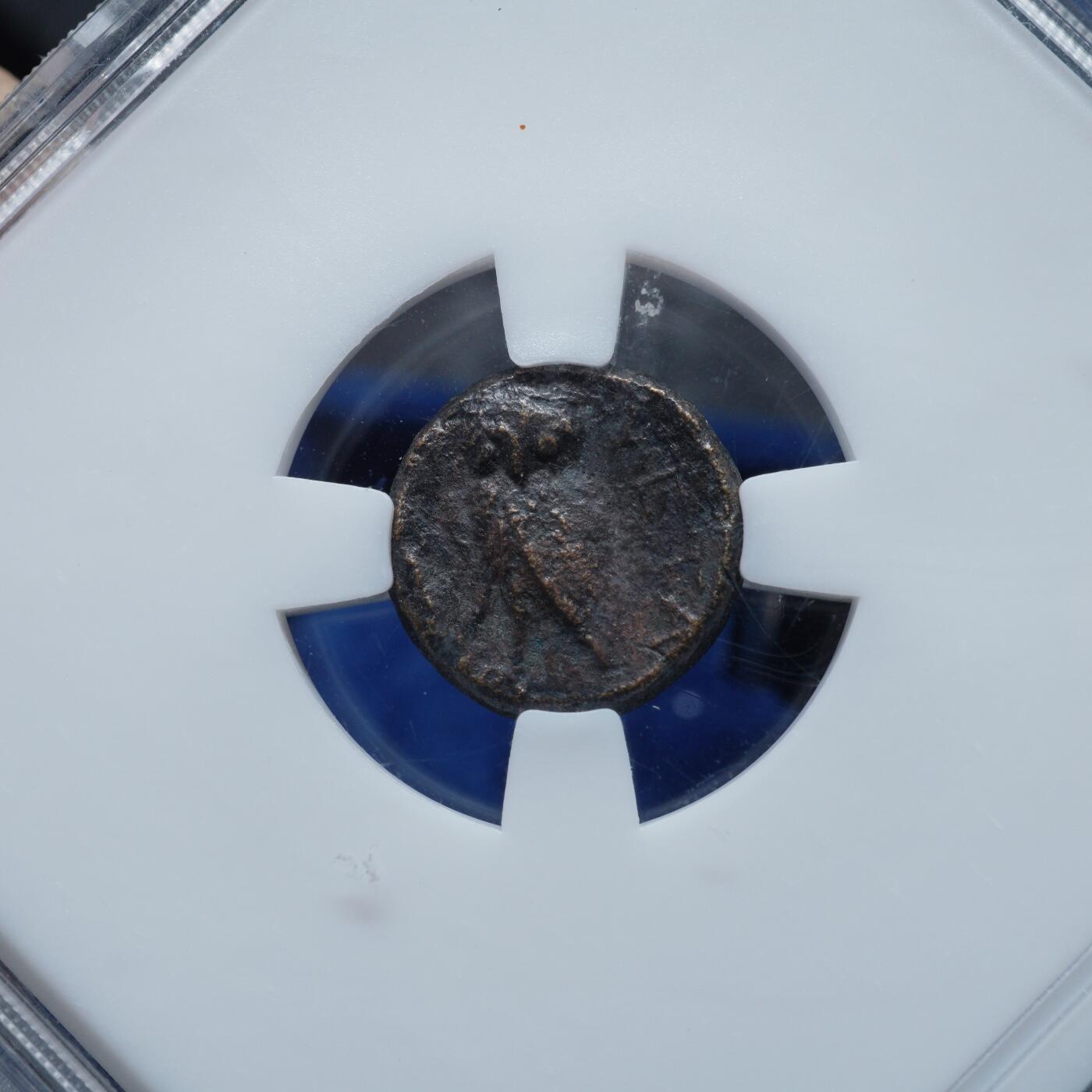 琋语集藏2026年02月欧洲古典打制币拍卖 古希腊卢卡尼亚地区雅典娜与猫头鹰铜币