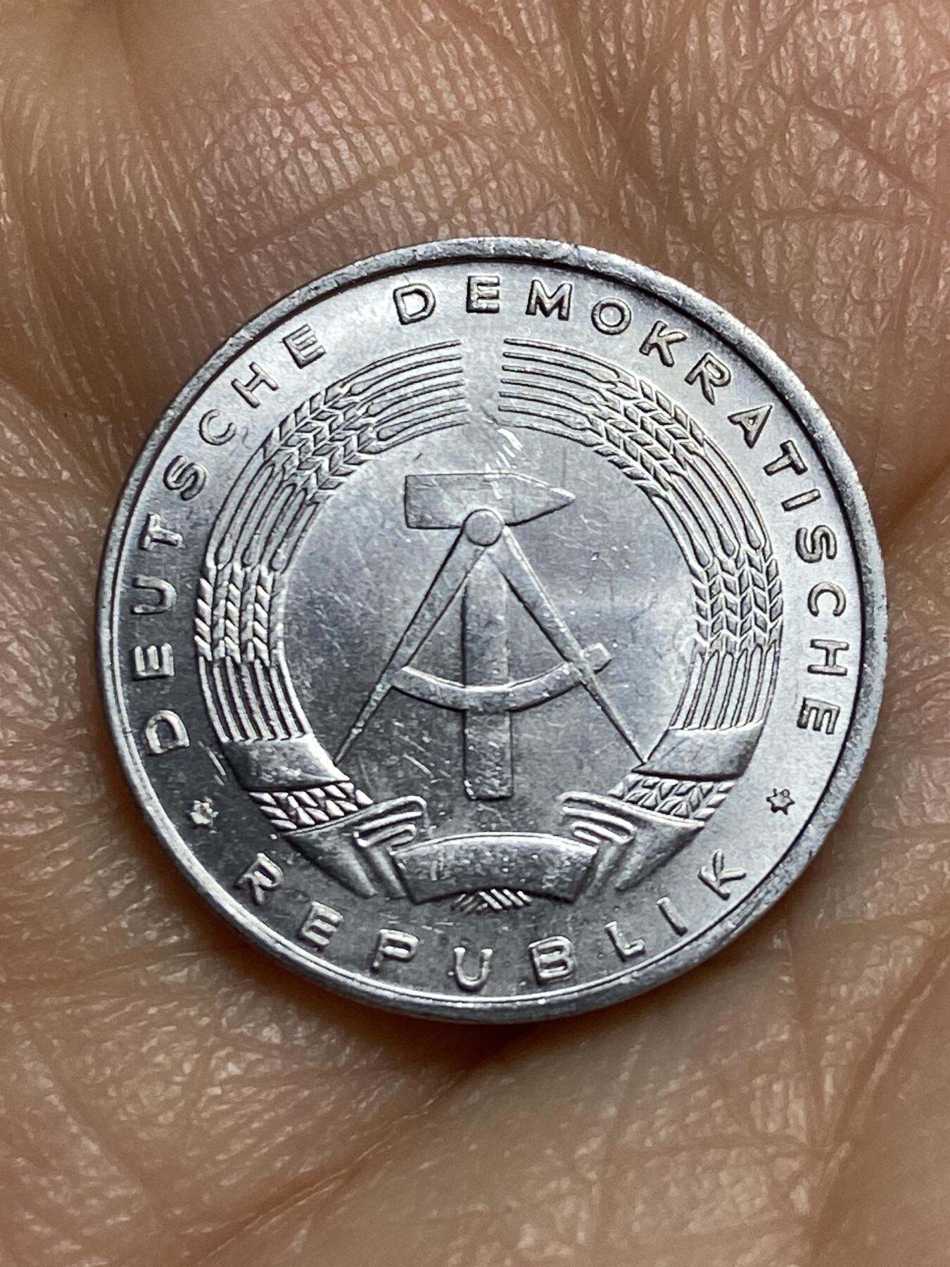 2026年第十三场(总第一百八十二场）外国好品散币场(免佣金) 好品–民主德国1968年5芬尼(第一版大图例版，A标柏林造，首发年仅发行3年)