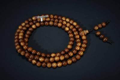 上海都达杂项专场十七（全场包邮） - 天然黄油格沉香0.8多圈圆珠手串 附鉴定证书87-210