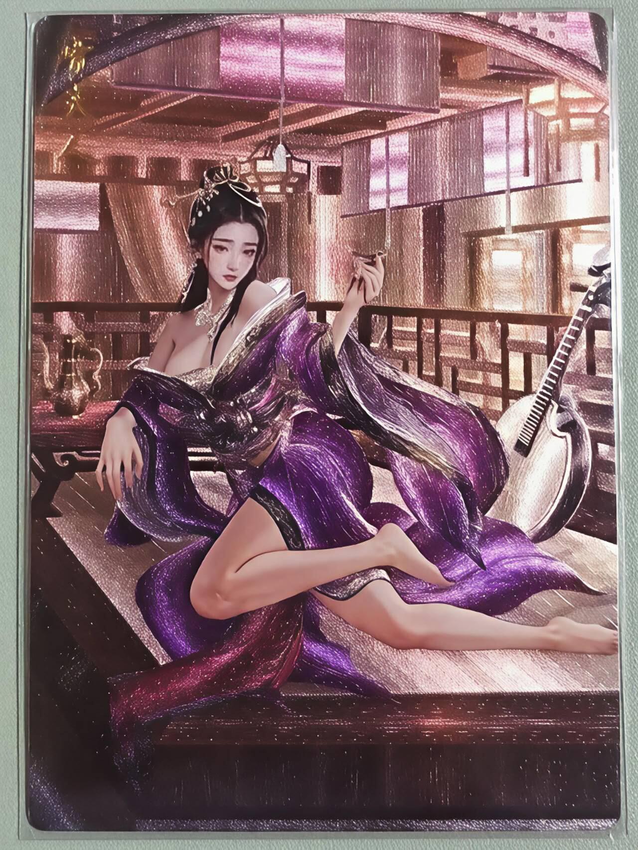 光影卡牌第29期，各家亲签，各家套卡，持续收拍品 豪卡周千策水浒特卡，潘巧云＋潘金莲＋闫婆惜＋贾夫人＋高衙内，粗闪工艺